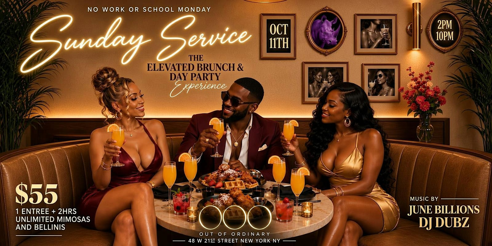 Sunday Service Brunch & Day Party flyer