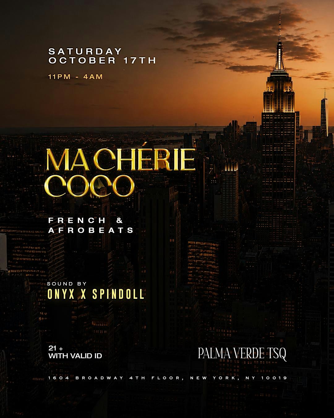 Ma Chérie Coco: French & Afrobeats Party flyer