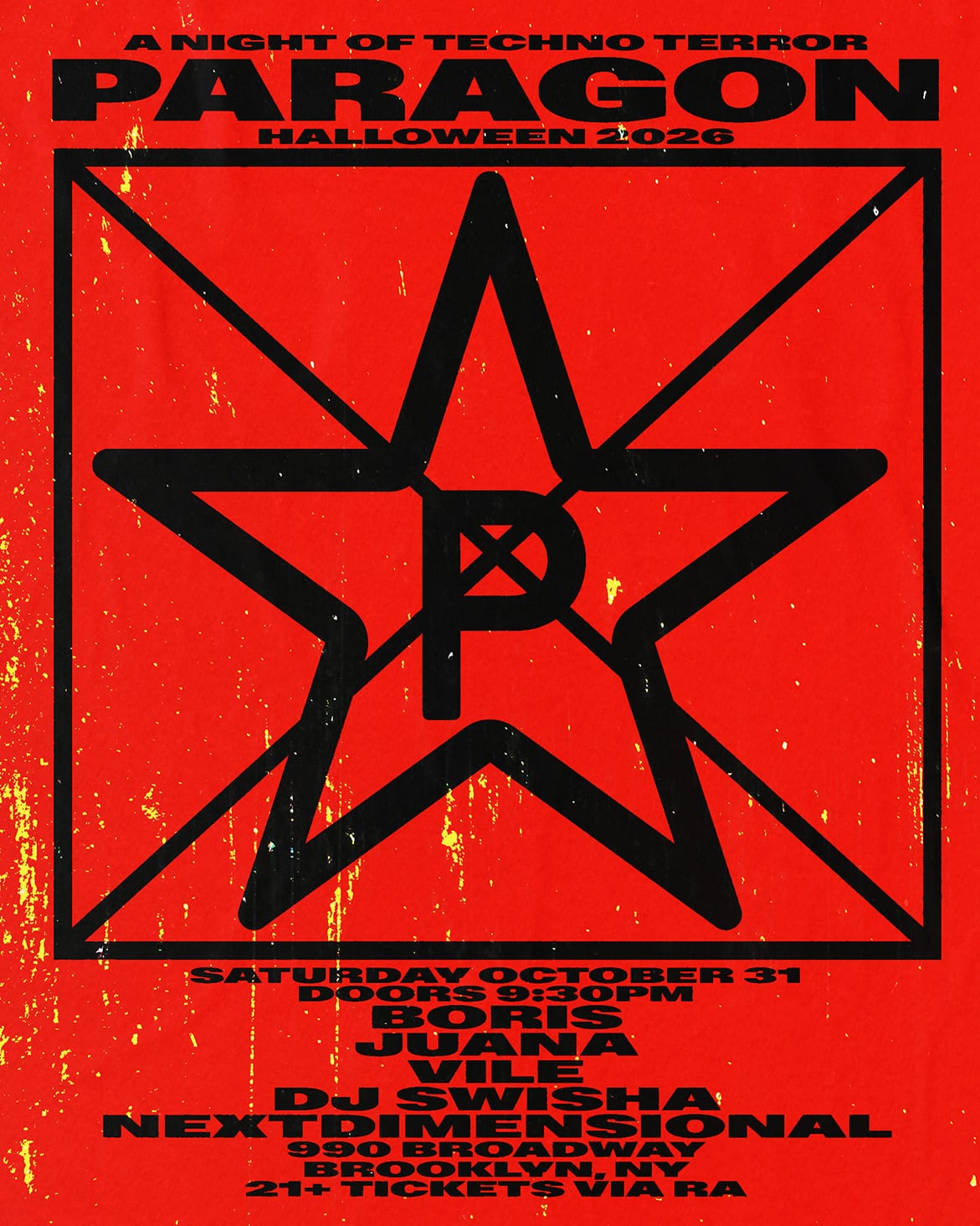 Halloween: Boris, Juana, VILE + DJ SWISHA, nextdimensional flyer
