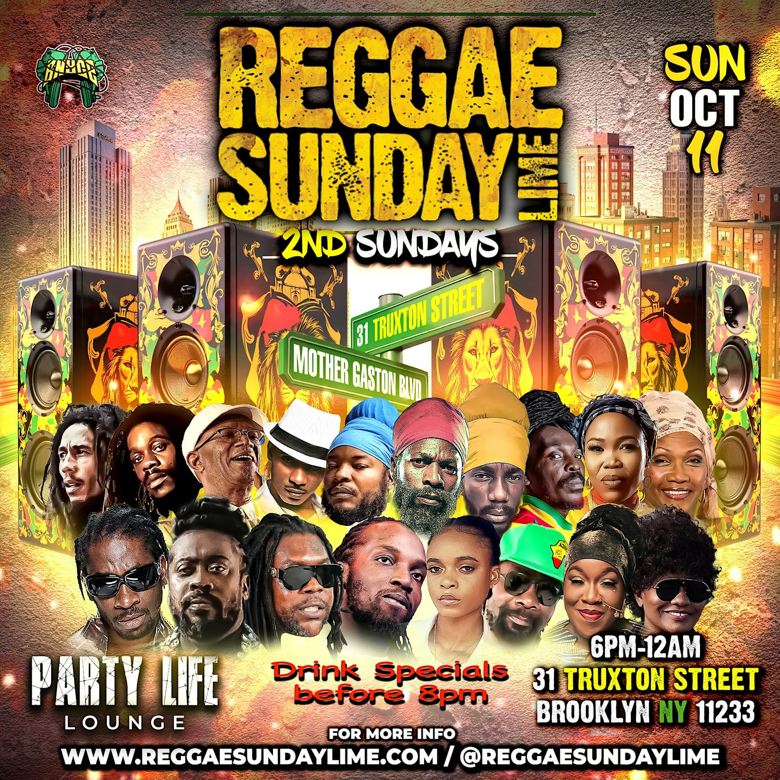 Reggae Sunday Lime flyer