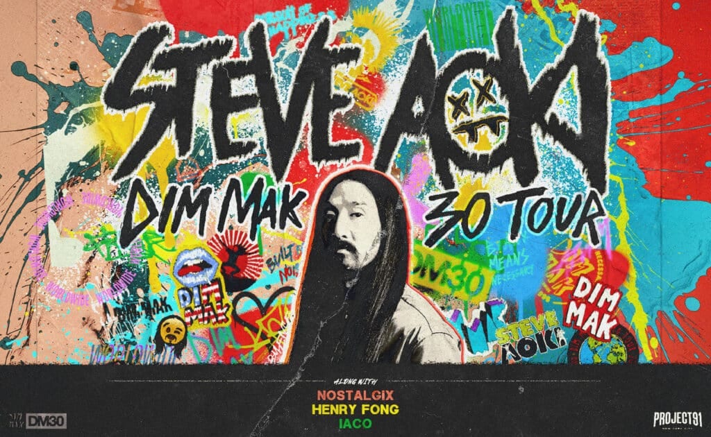 Steve Aoki: DIM MAK 30 Tour flyer