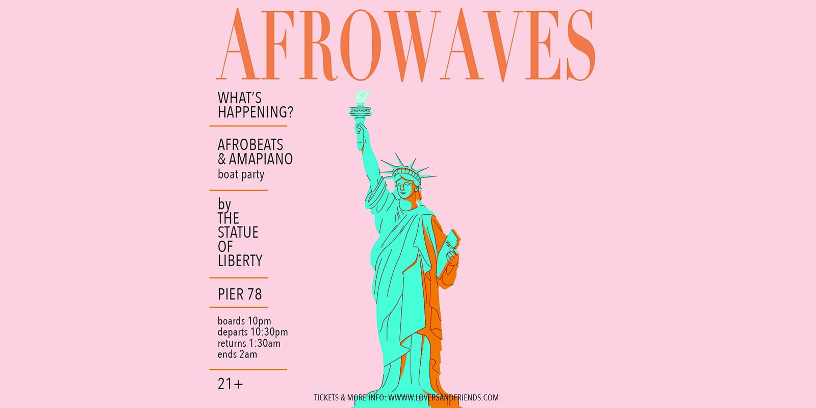 AfroWaves Boat Party: Afrobeats & Amapiano Cruise flyer