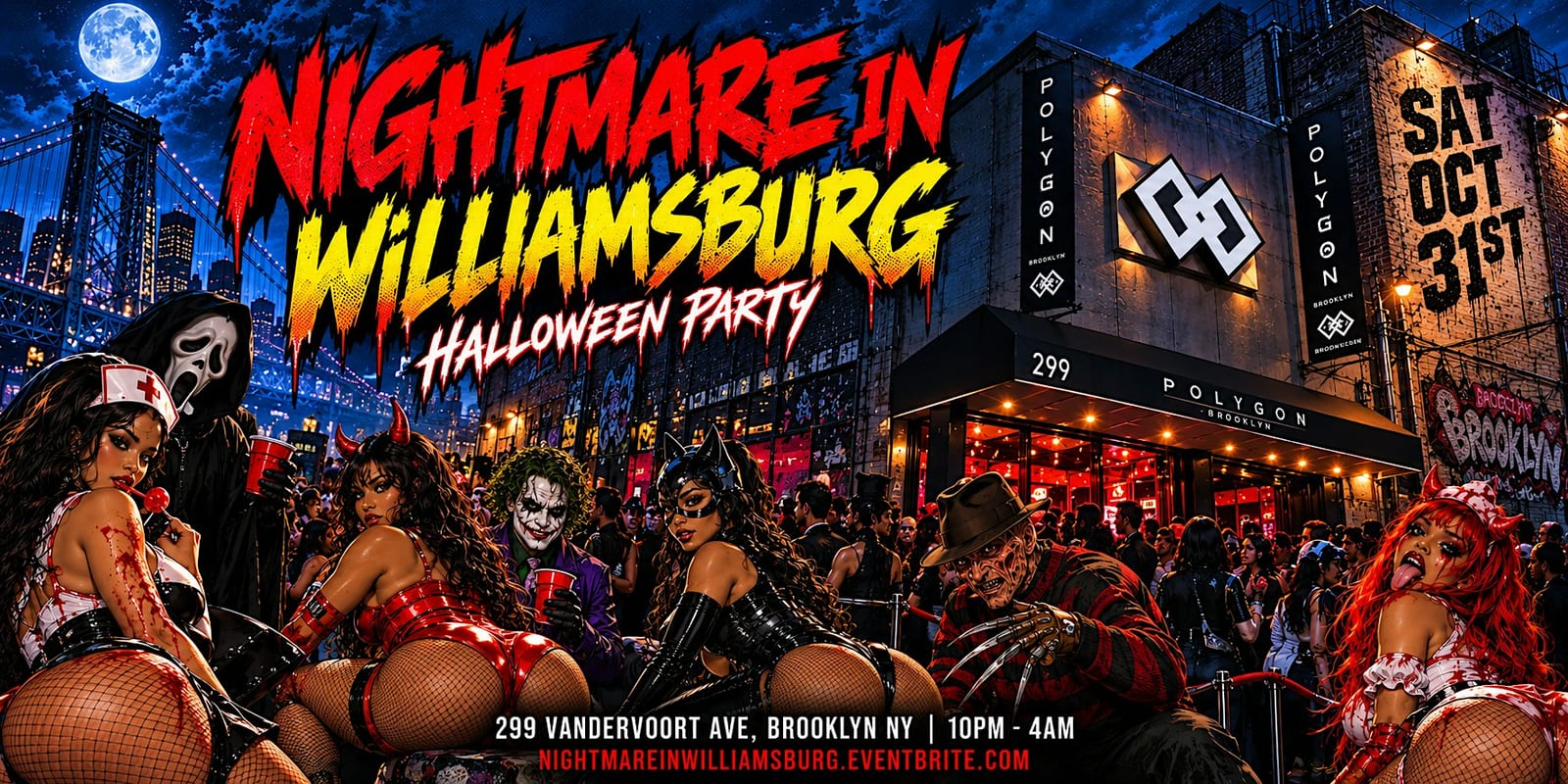 NightMare in Williamsburg: Halloween Party flyer