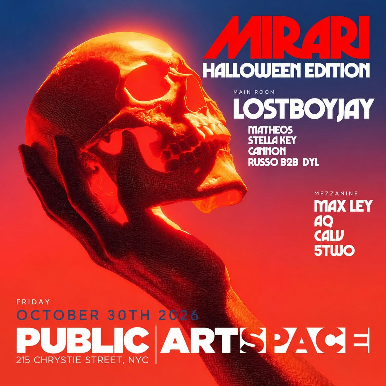 LOSTBOYJAY: Halloween at Public ArtSpace flyer