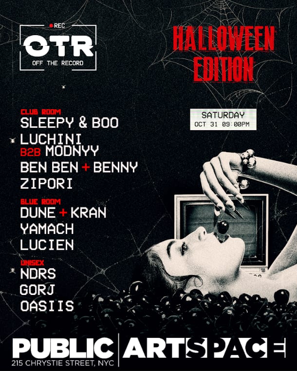 Off The Record at PUBLIC Hotel: Halloween flyer