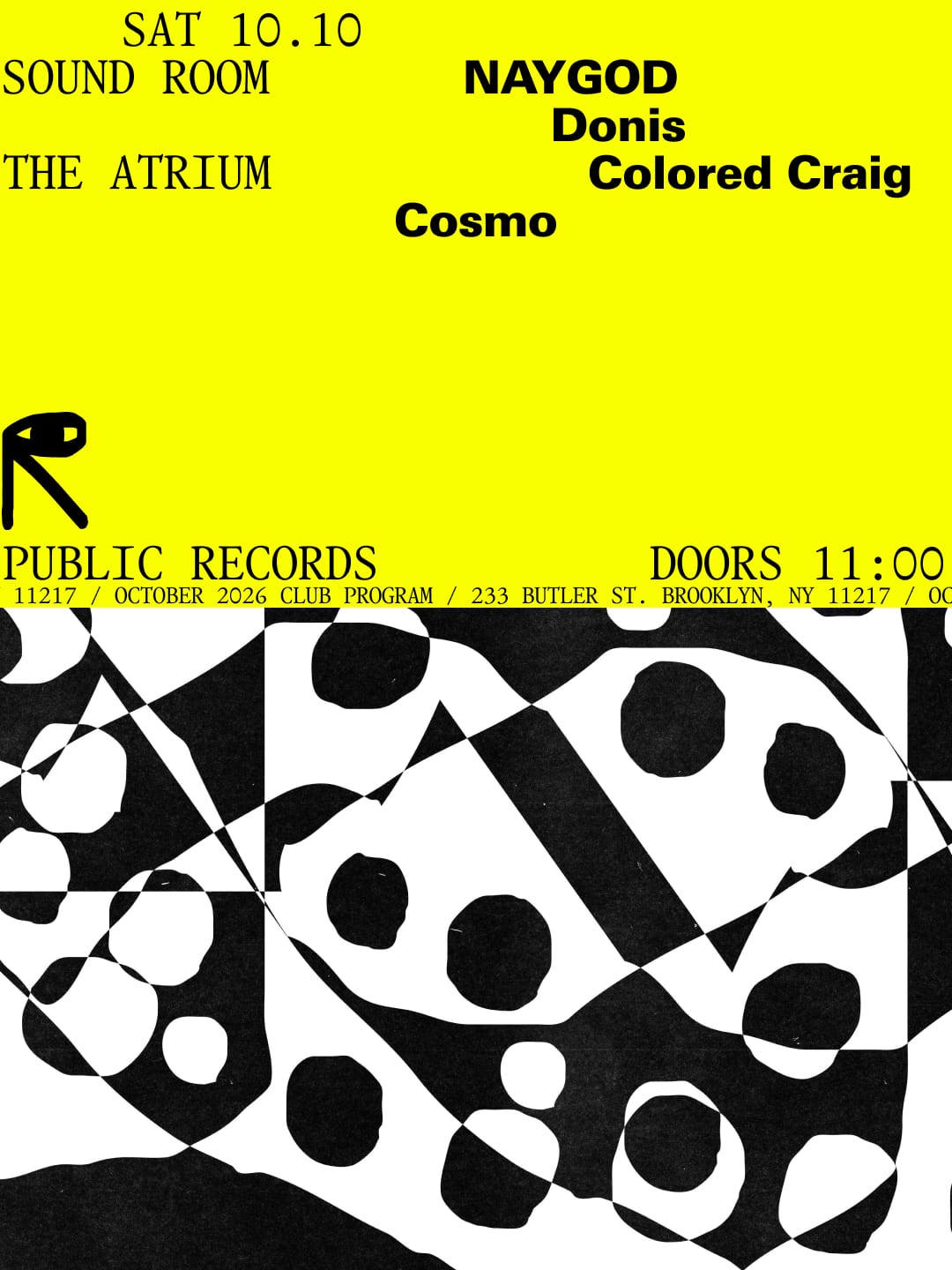 NAYGOD, Donis / Colored Craig, Cosmo flyer