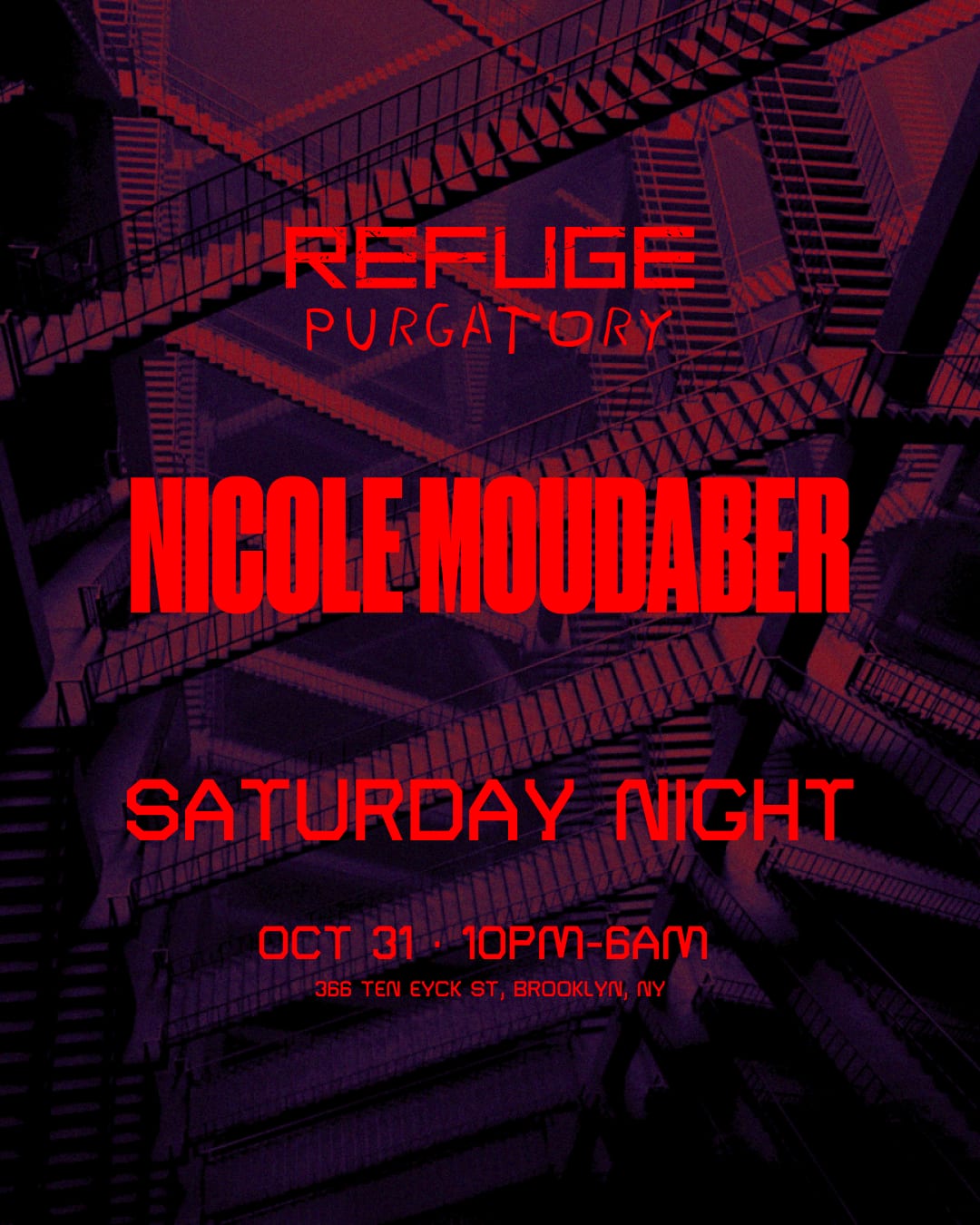 PURGATORY: Saturday Night with Nicole Moudaber flyer