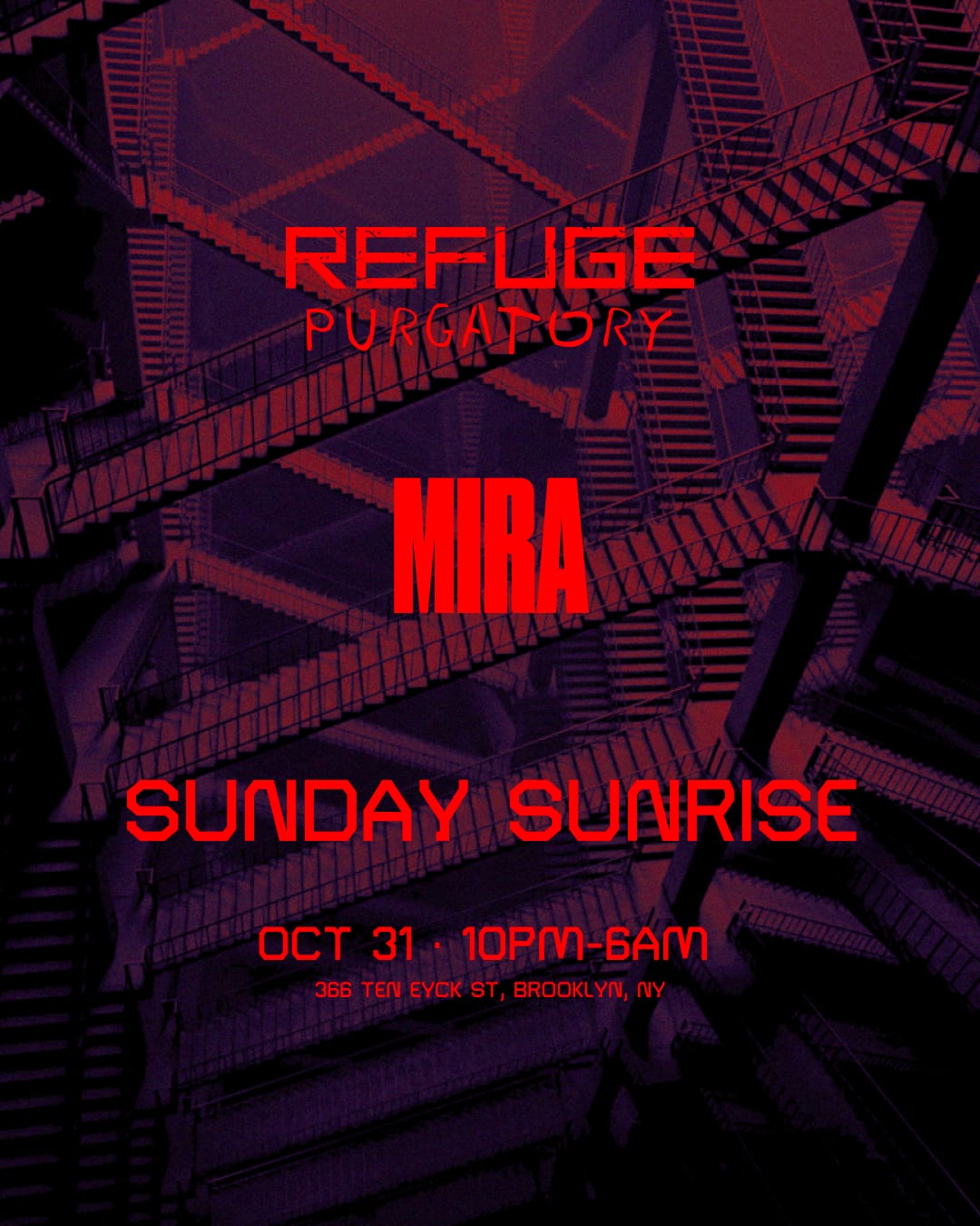 PURGATORY: Sunday Sunrise with Mira flyer