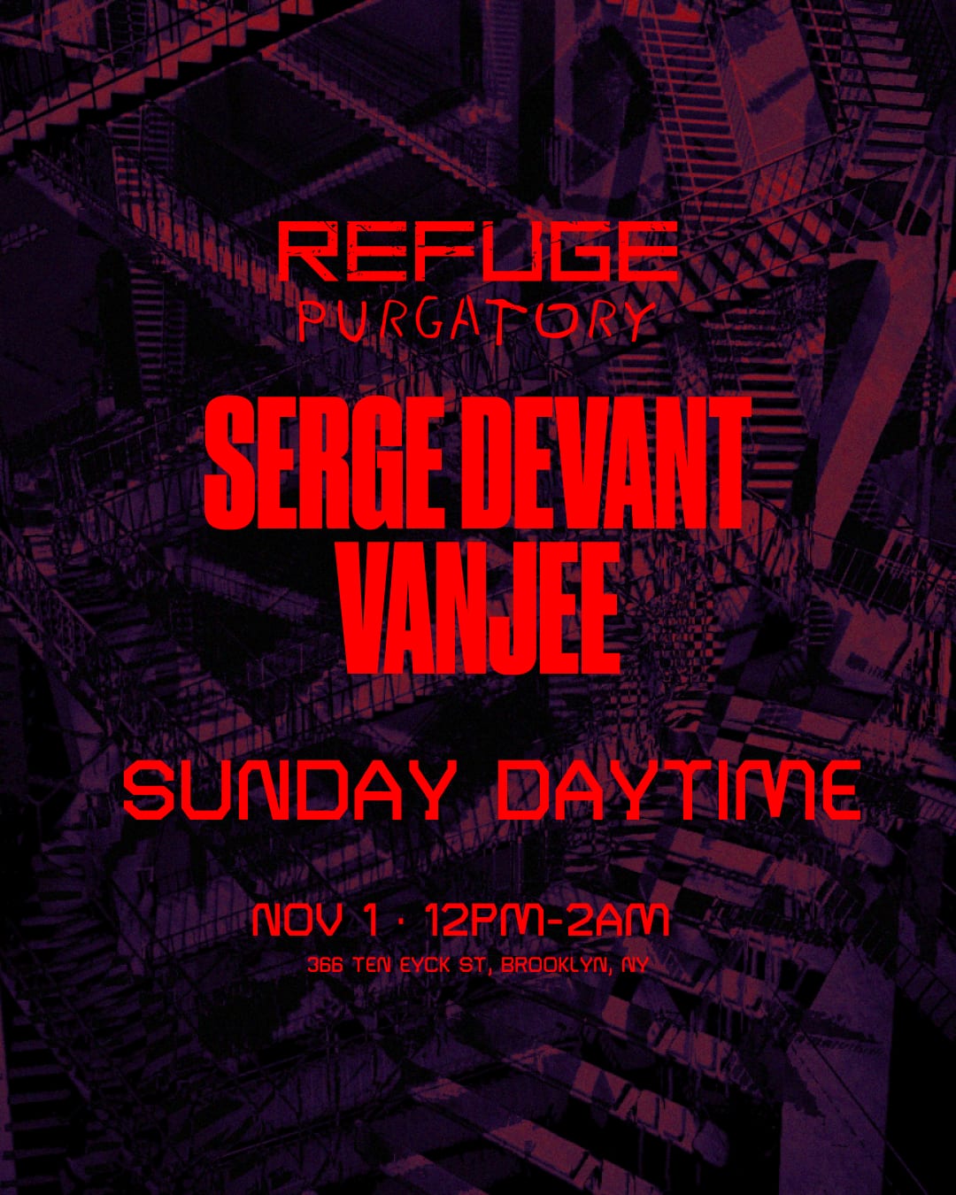 PURGATORY: Sunday Daytime with Serge Devant + Vanjee flyer