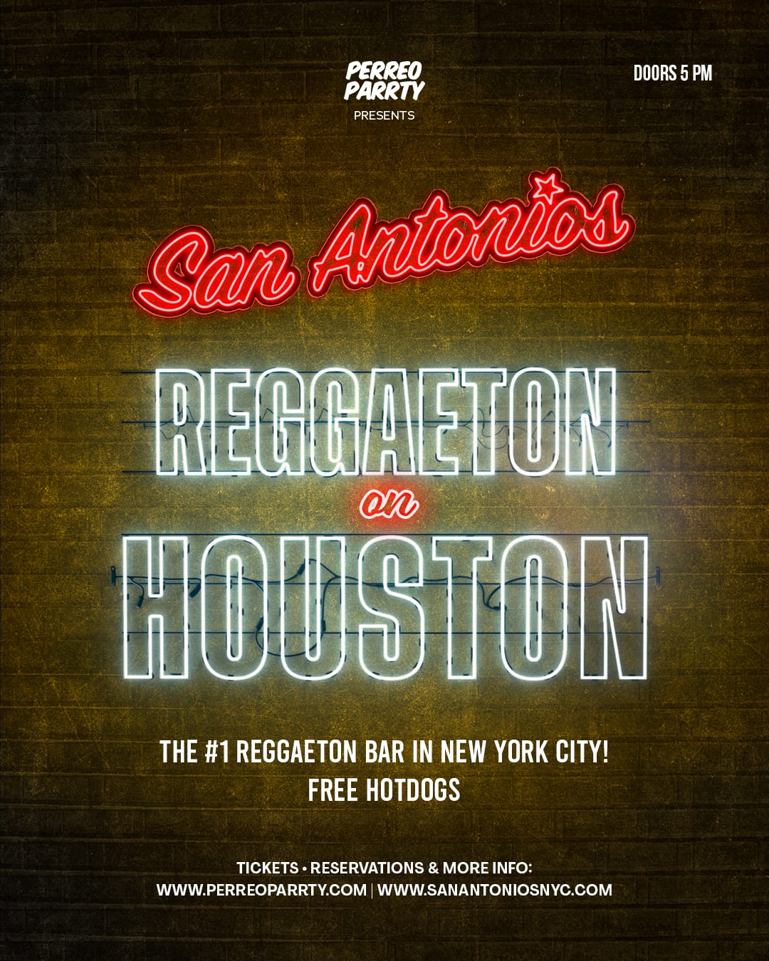 Reggaeton on Houston - Latin & Reggaeton Party NYC flyer