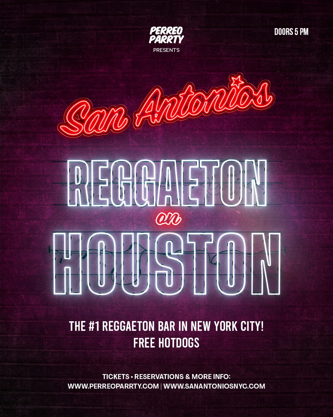 Reggaeton on Houston - Latin & Reggaeton Party NYC flyer