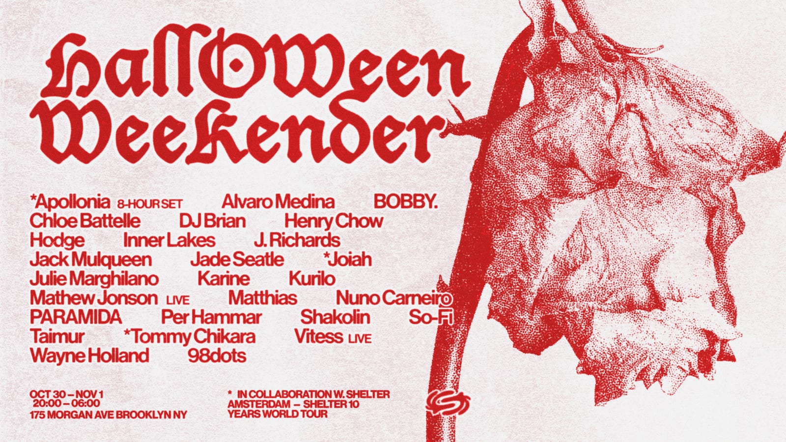 Halloween Weekender: Apollonia,  PARAMIDA, Mathew Jonson (LIVE) + many more flyer