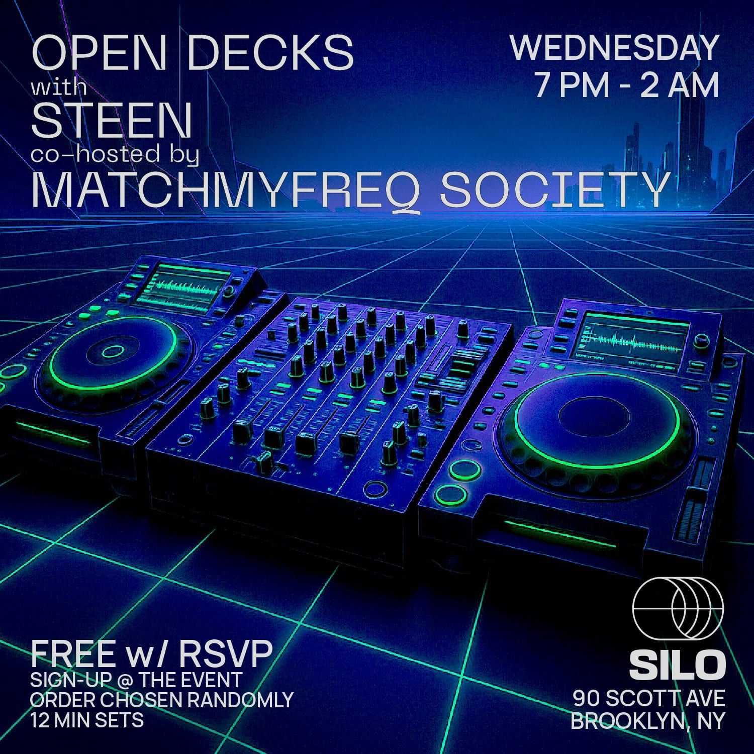 Open Decks with STEEN & MatchMyFreq Society flyer