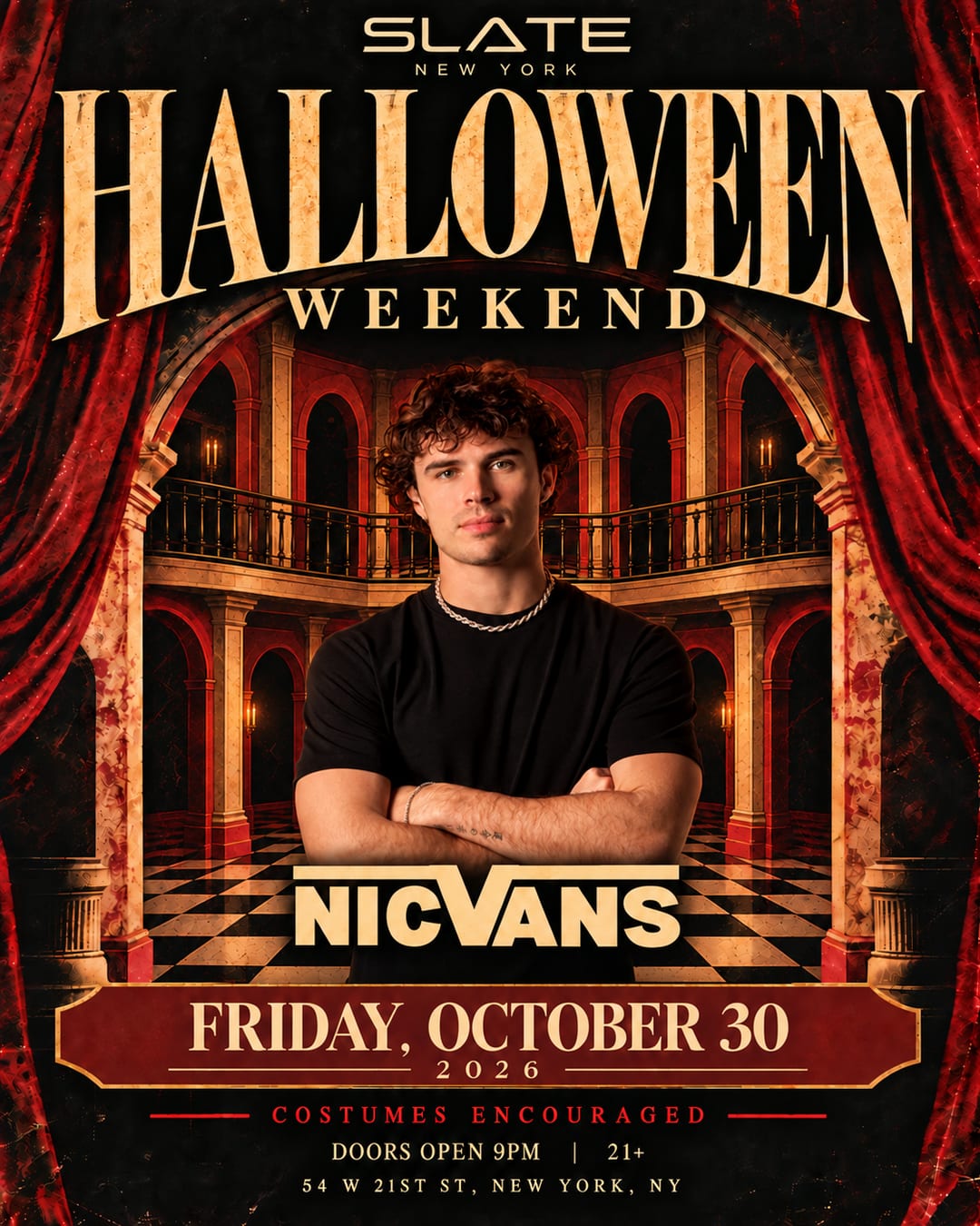Halloween: Nic Vans at Slate flyer