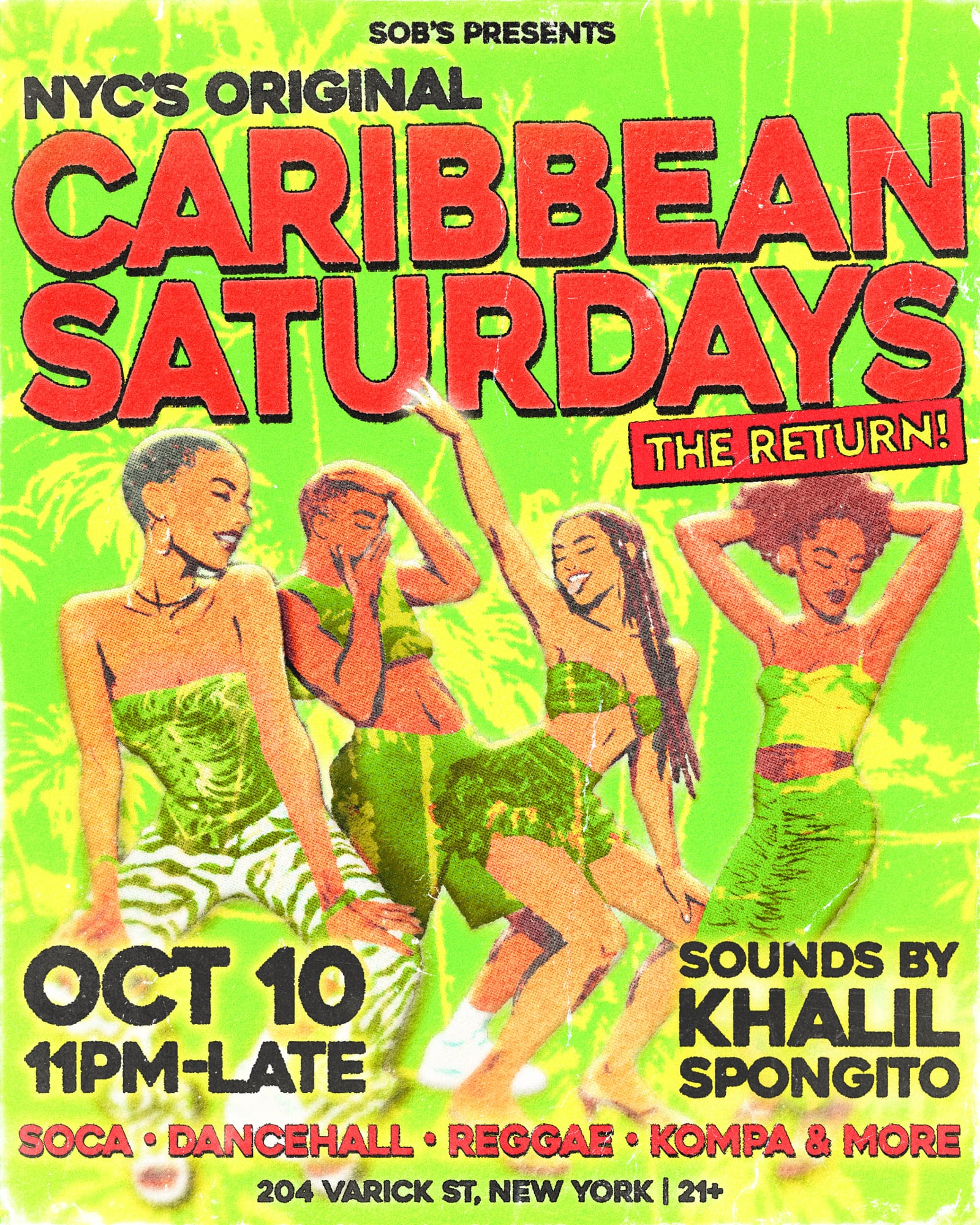 Caribbean Saturdays Debut flyer