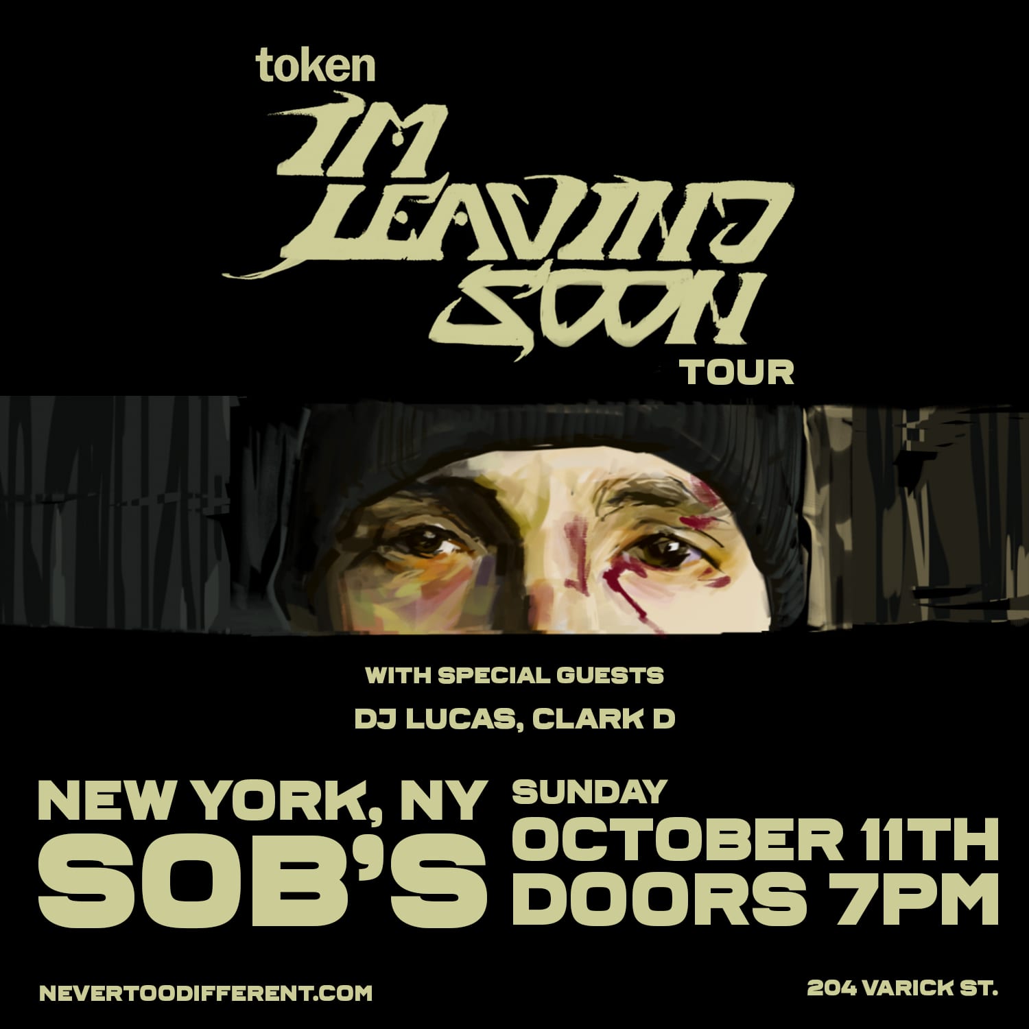 Token: I'm Leaving Soon Tour flyer