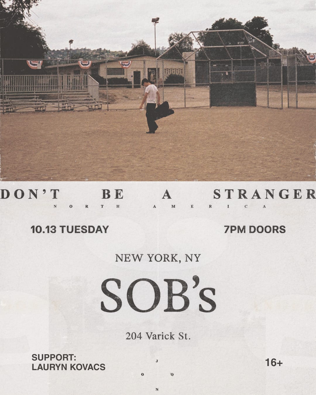 Joon: Don't Be A Stranger Tour flyer