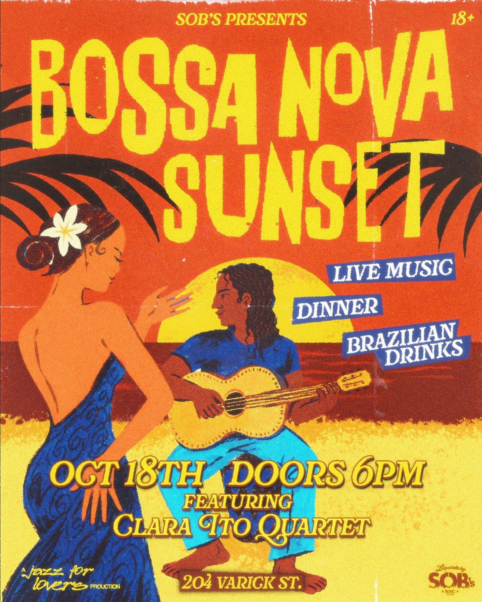 Bossa Nova Sunset: Live Band & Happy Hour flyer
