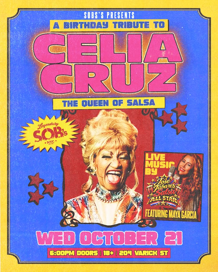 Celia Cruz Birthday Tribute flyer