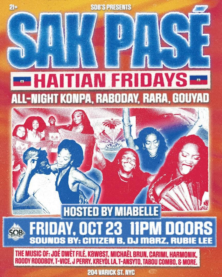 Sak Pasé: Haitian Fridays flyer