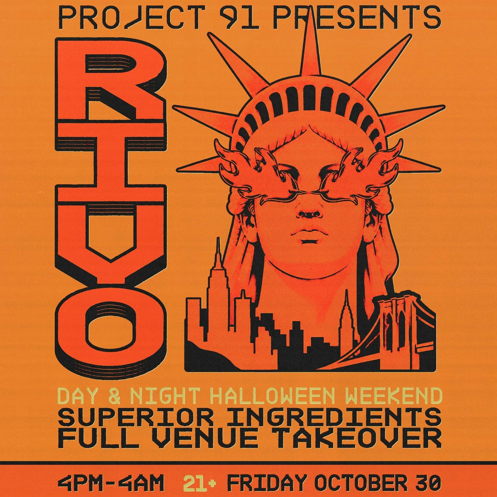 Rivo Day & Night Halloween Takeover flyer