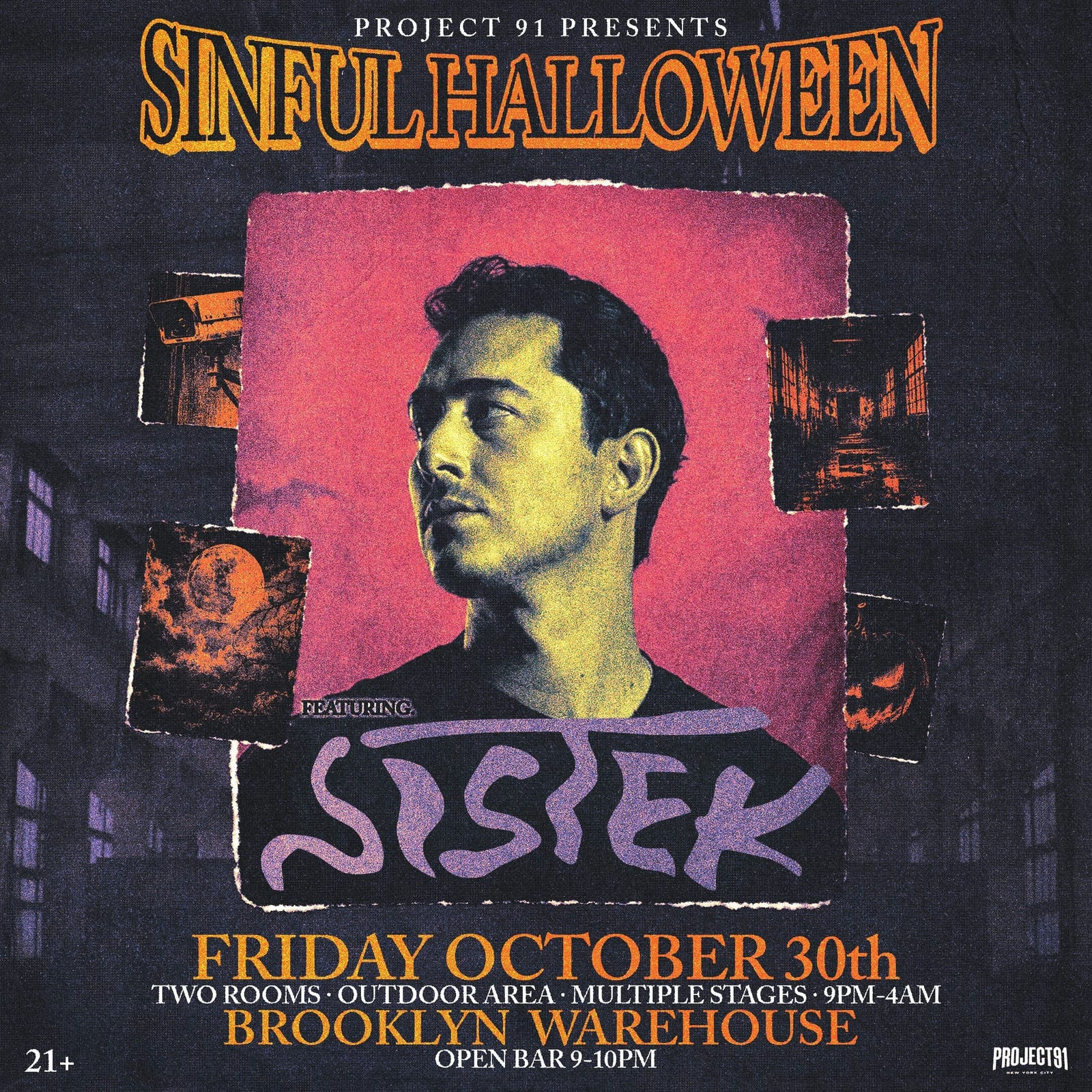 Sinful Halloween ft. Sistek flyer