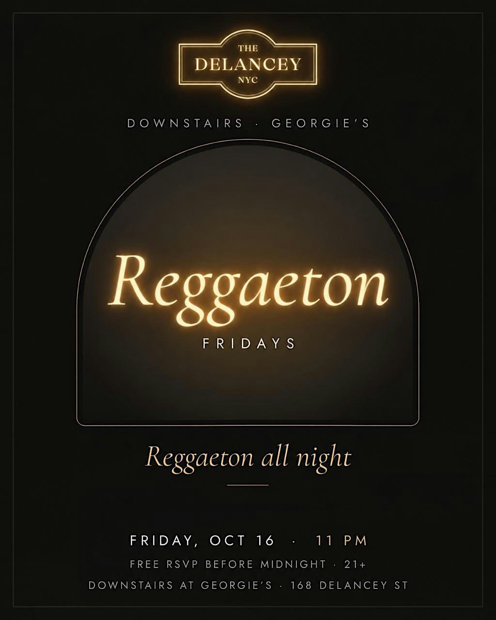 Reggaeton FRIDAYS @ The Delancey flyer