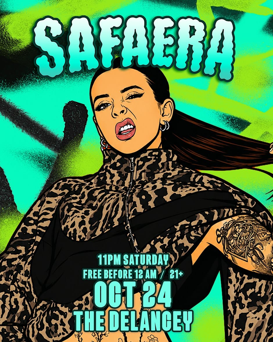 Safaera Saturdays at The Delancey flyer