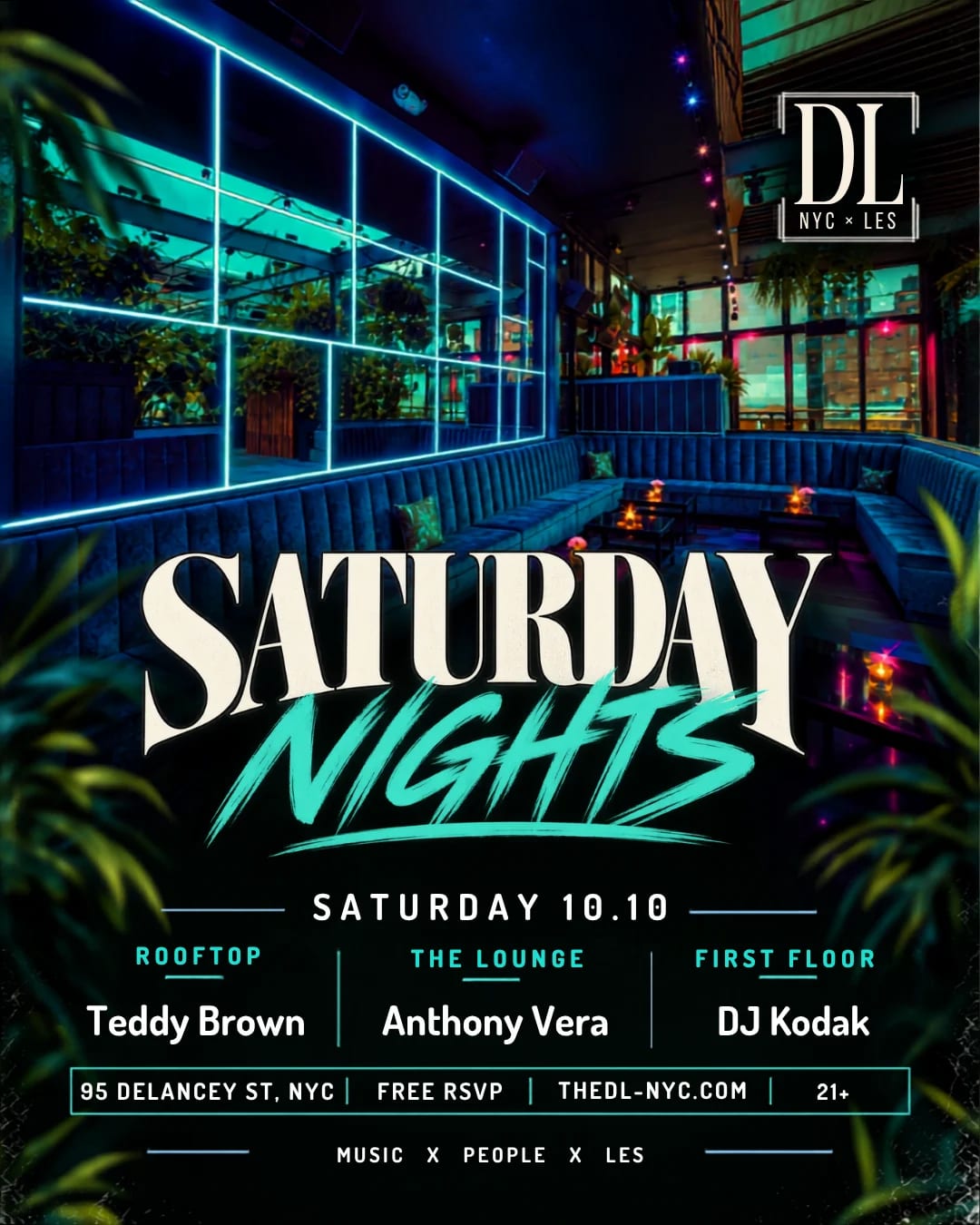Rooftop Saturdays flyer