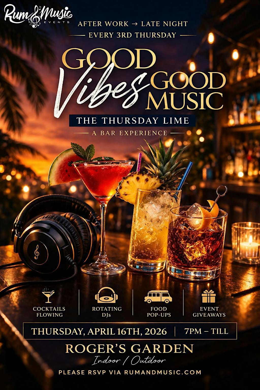 Good Vibes Good Music: A Rum and Music Bar Experience flyer