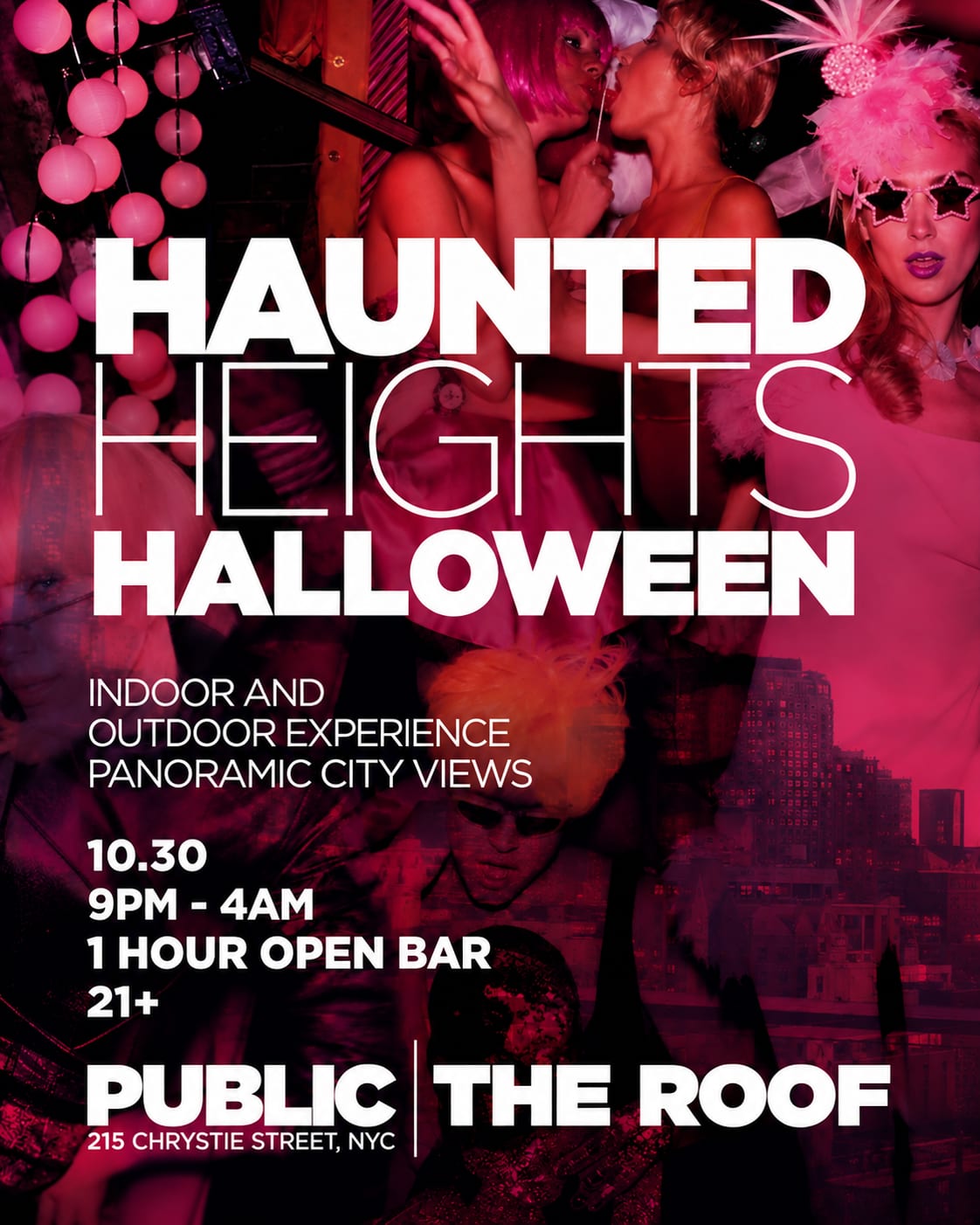 Haunted Heights Halloween: The Roof at PUBLIC flyer