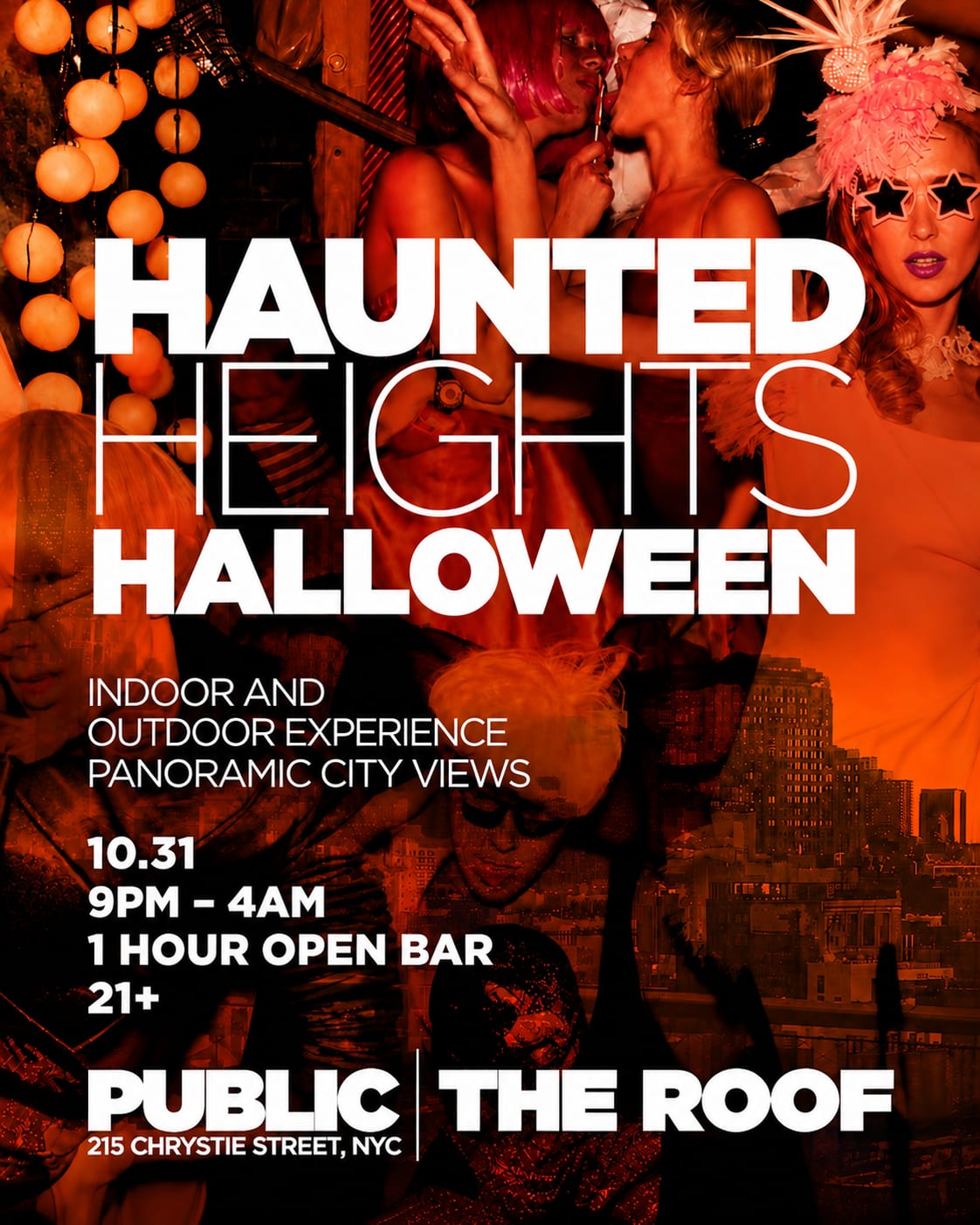 Haunted Heights Halloween: The Roof at PUBLIC flyer