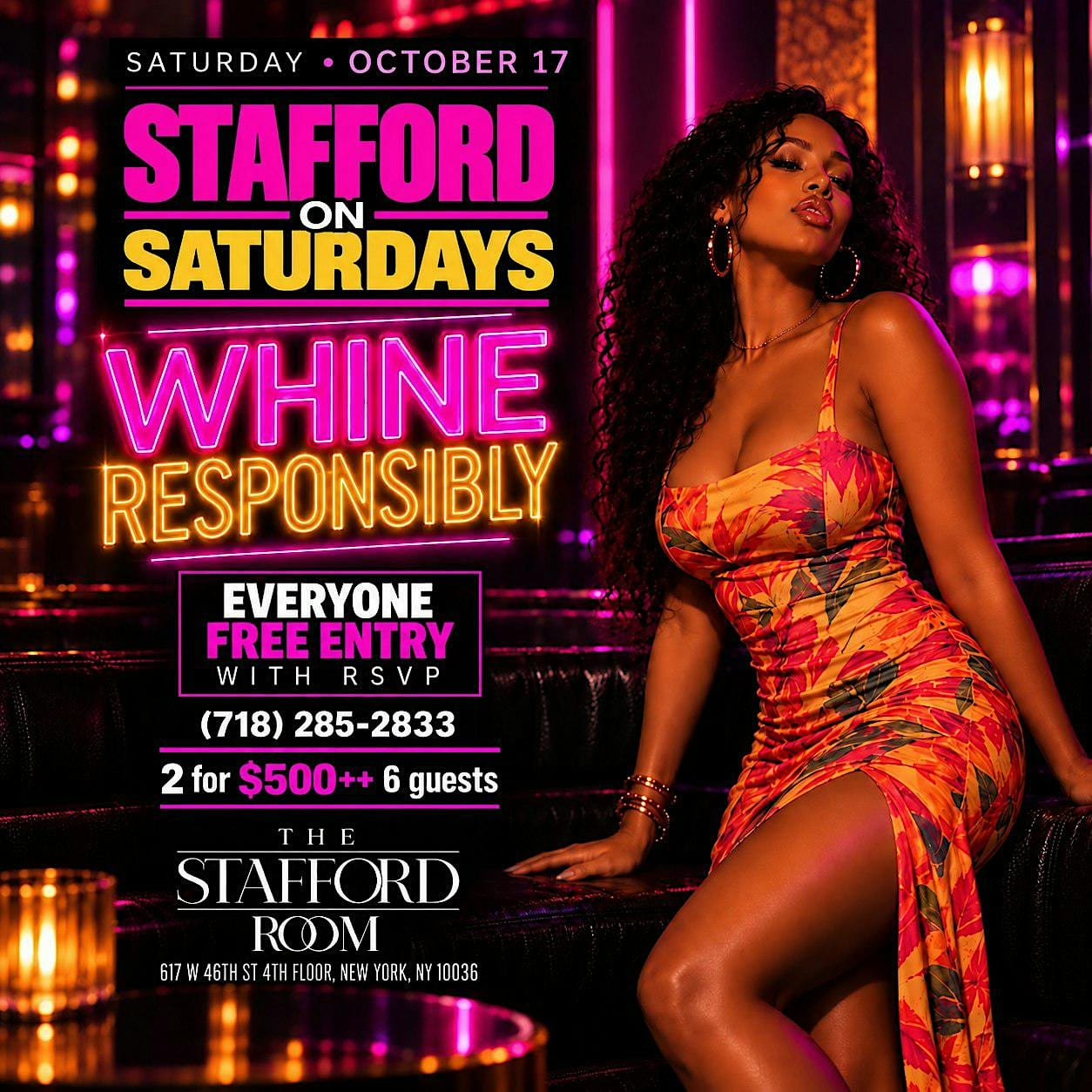 Whine Responsibly flyer