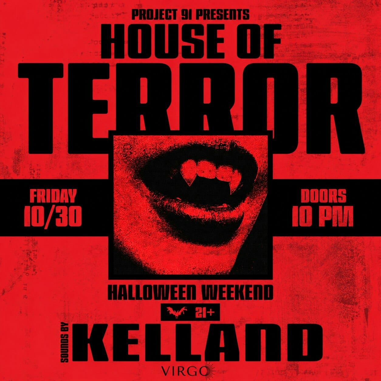 KELLAND: Halloween at Virgo flyer