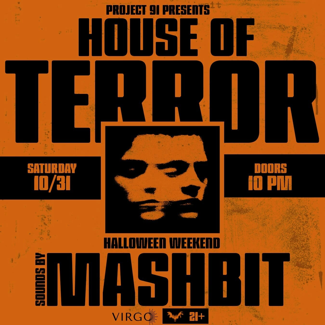 MASHBIT: Halloween at Virgo flyer