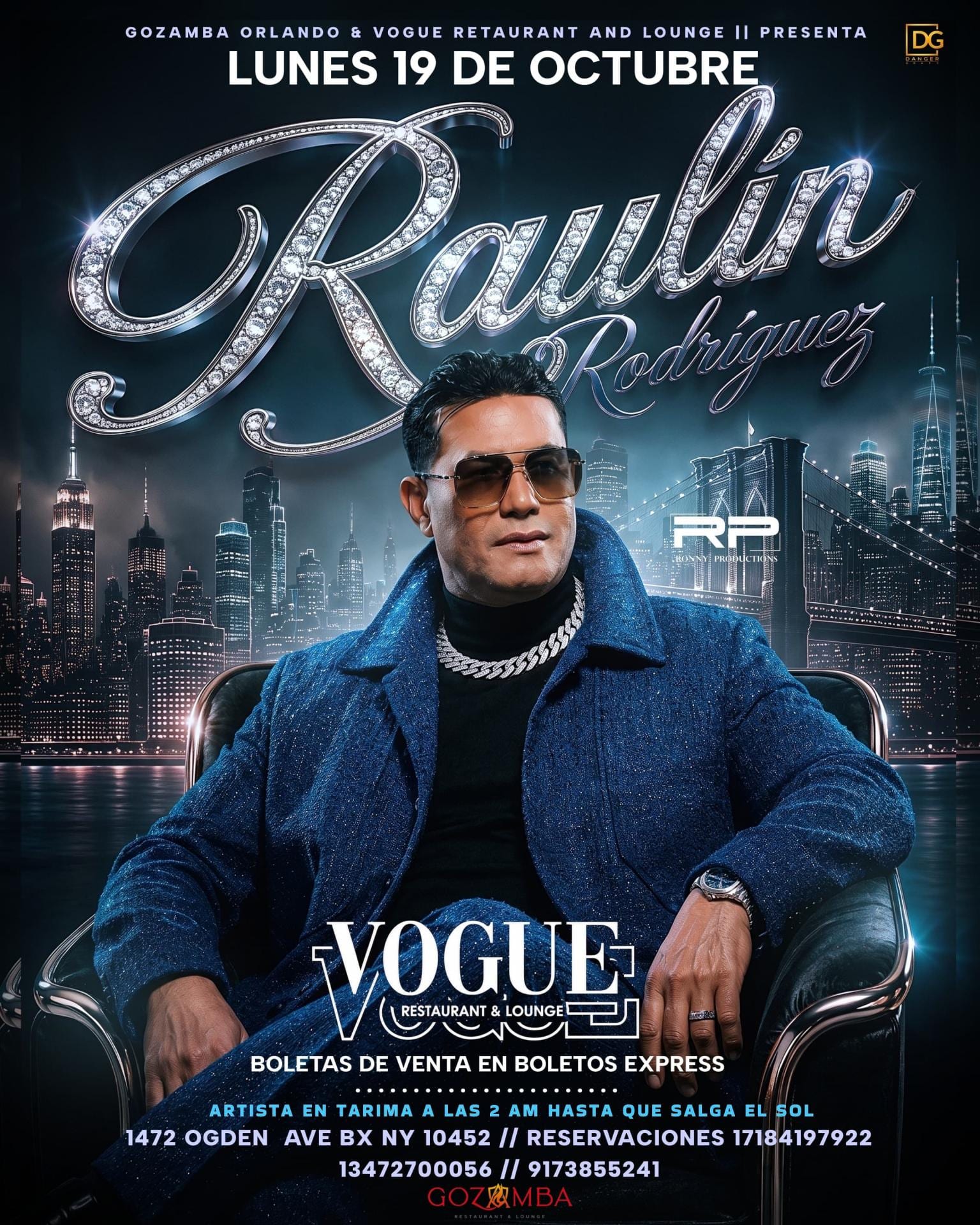 Raulin Rodriguez Live flyer