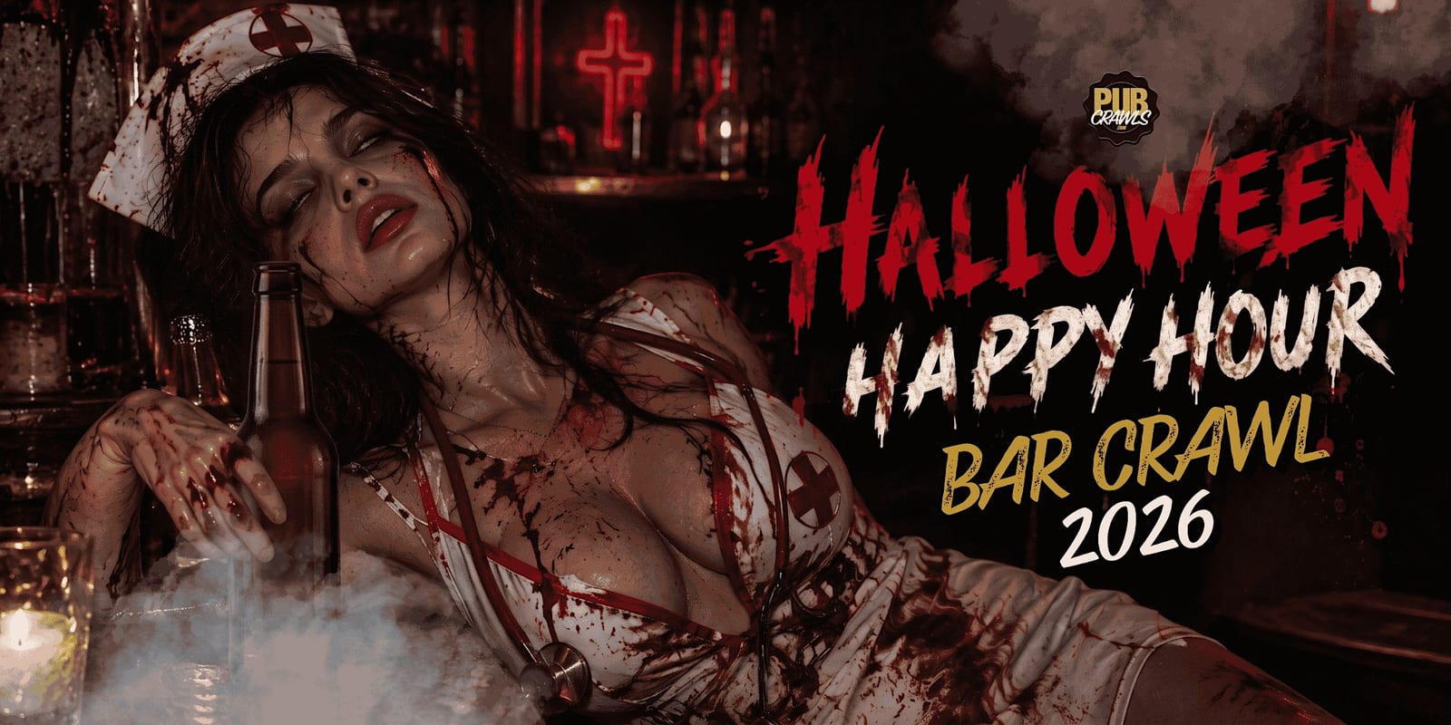 White Plains Halloween Bar Crawl flyer