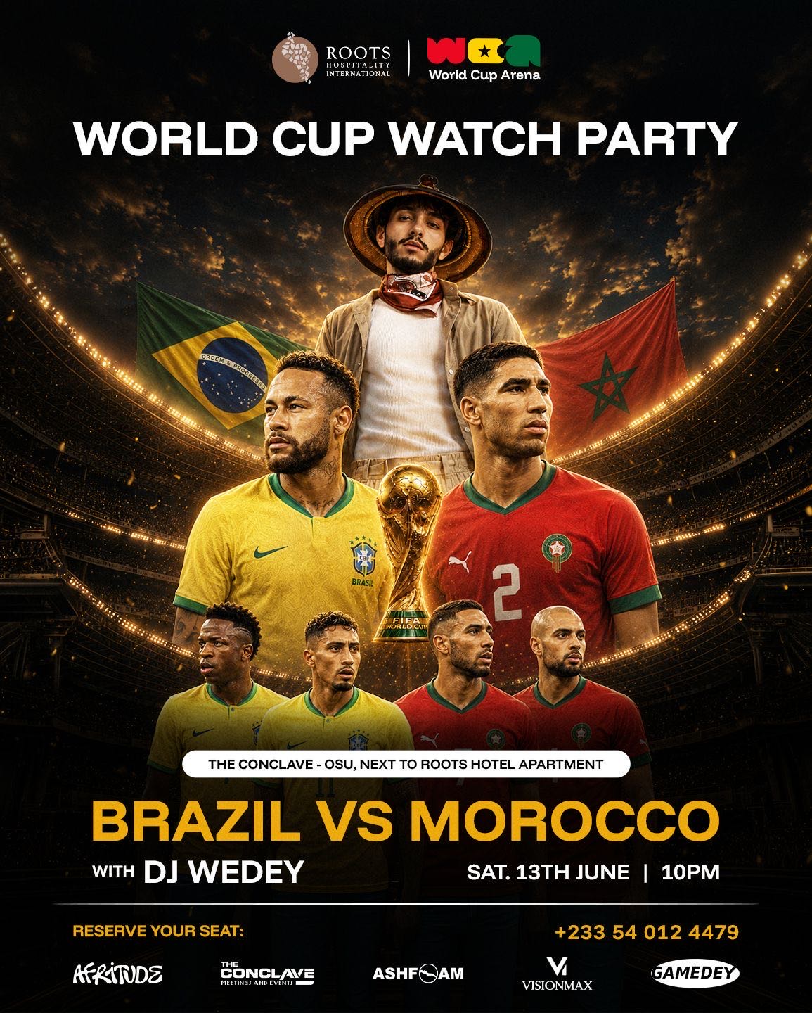 Brazil vs Morocco World Cup Watch Party - Powered by World Cup Arena