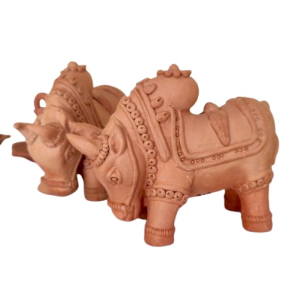 Handmade Clay Bull
