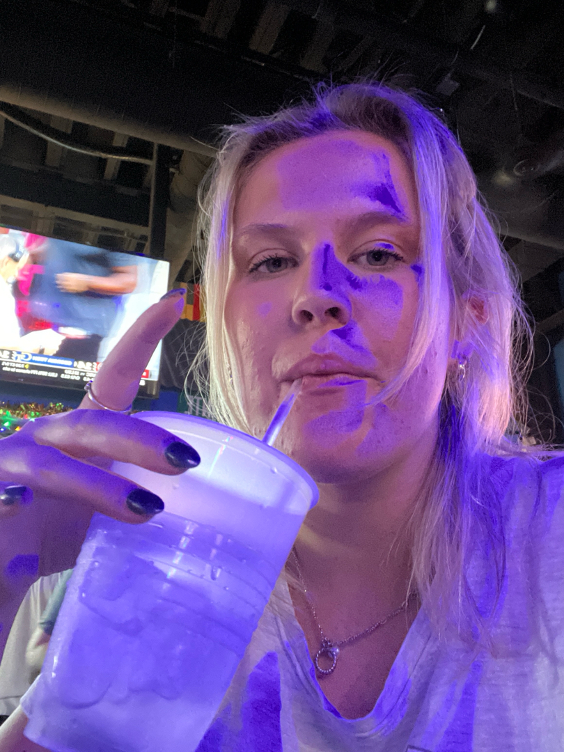Has to chug a drink!