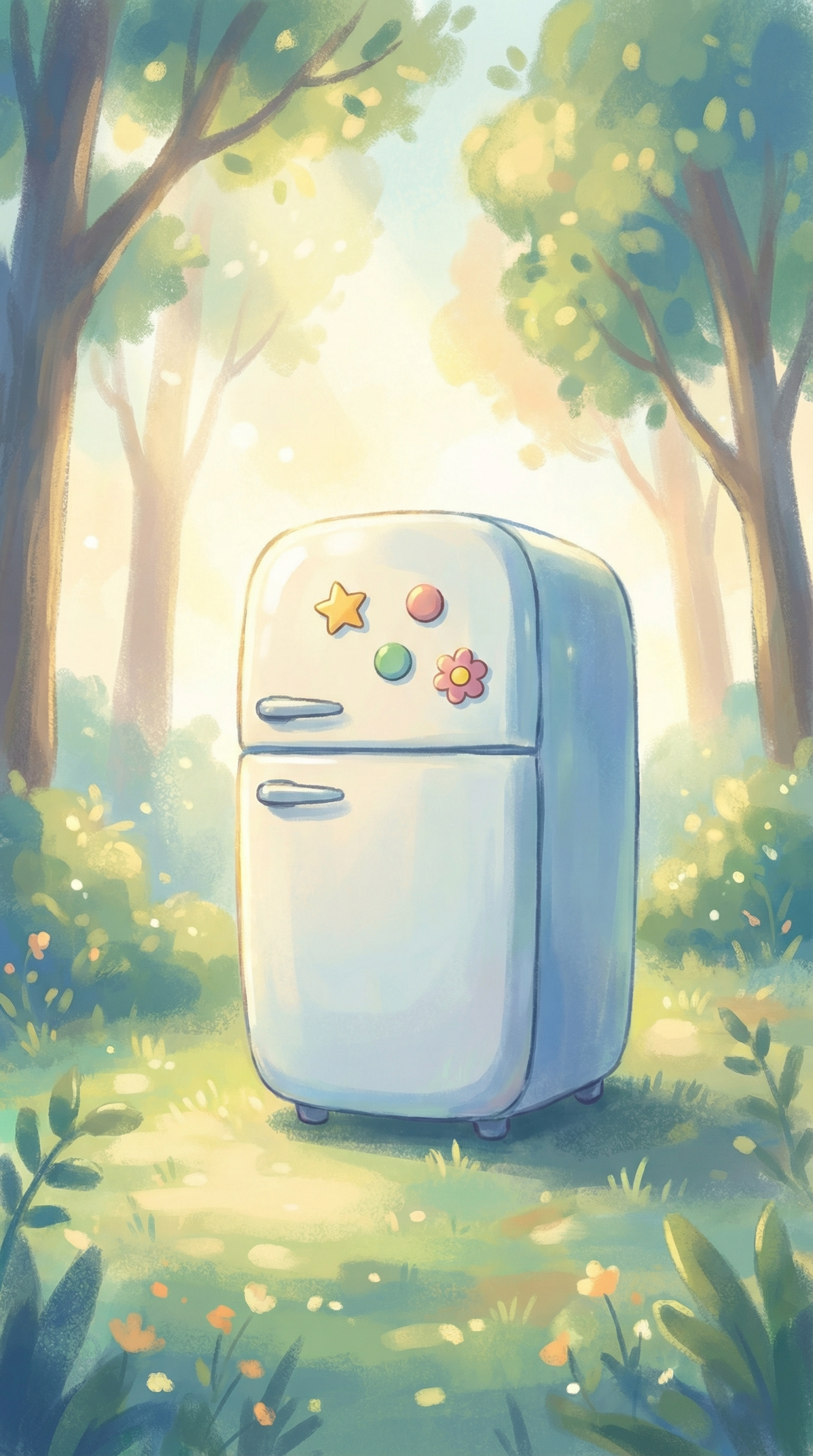 How do magnets stick to a fridge?