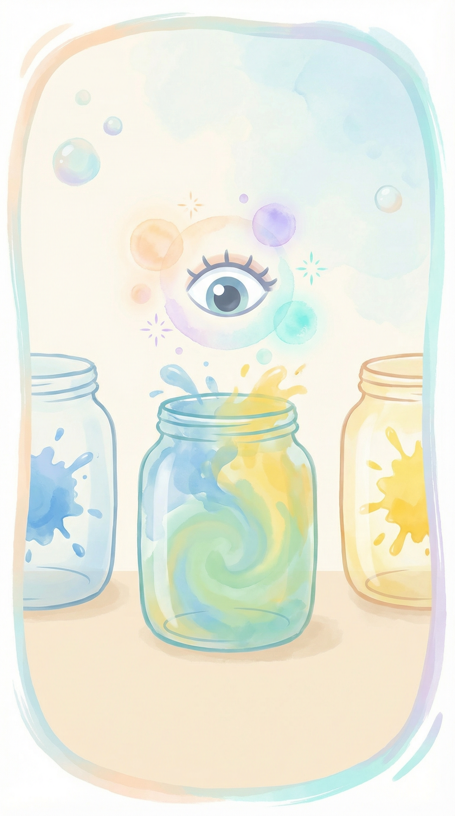 Why can we see colors when we mix different paints?