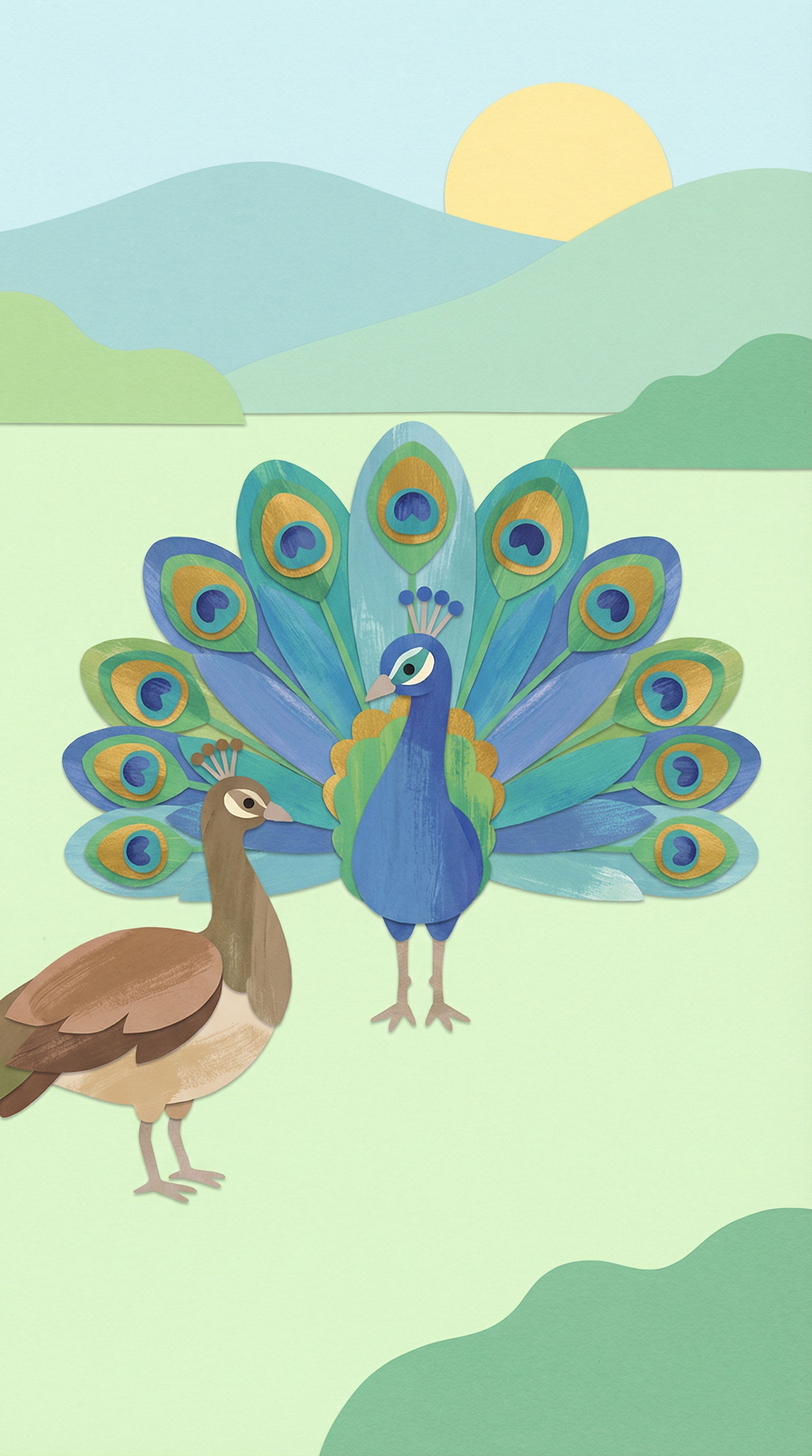 Why do peacocks spread their colorful feathers?