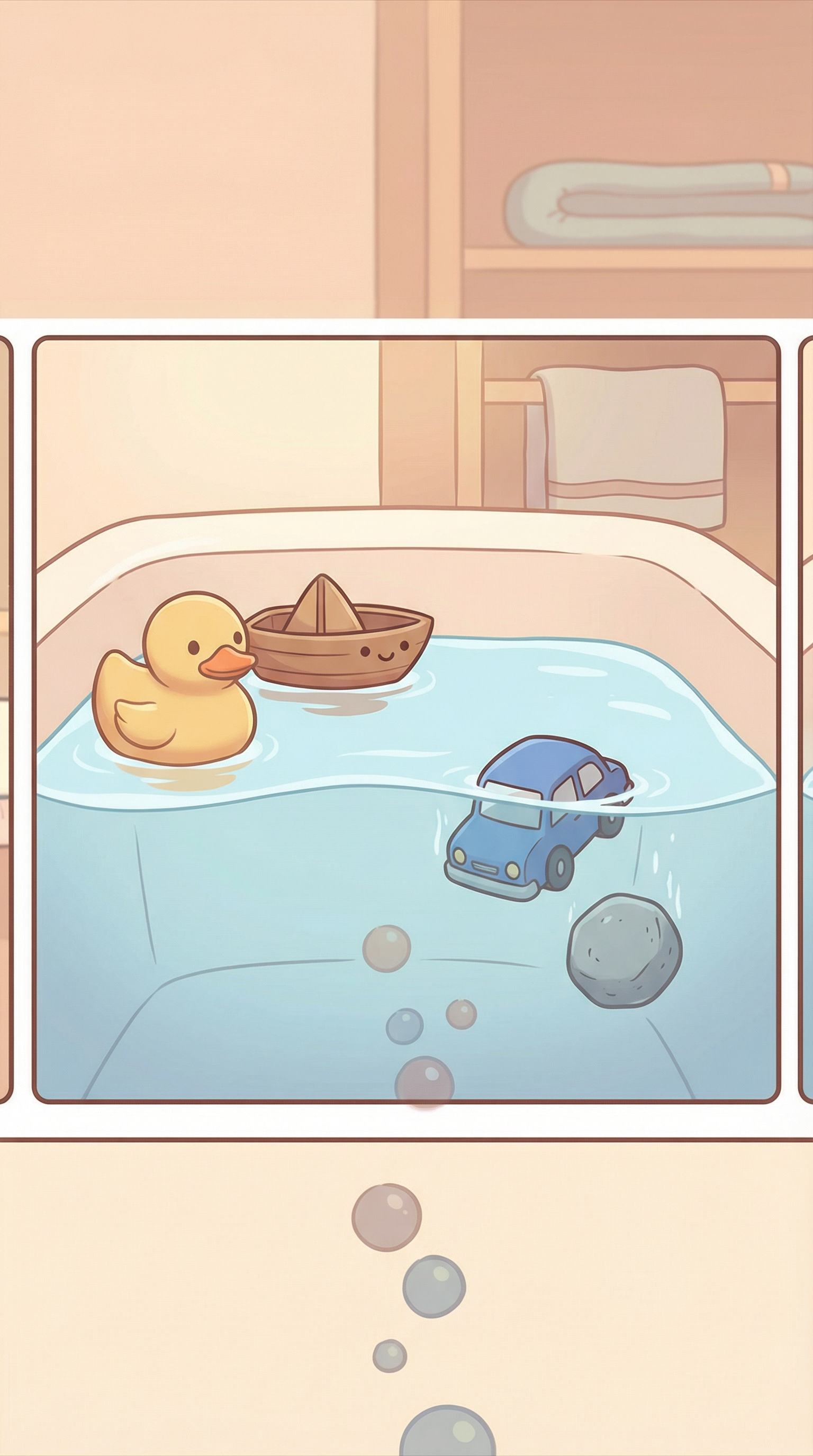 Why do some toys float on water while others sink?