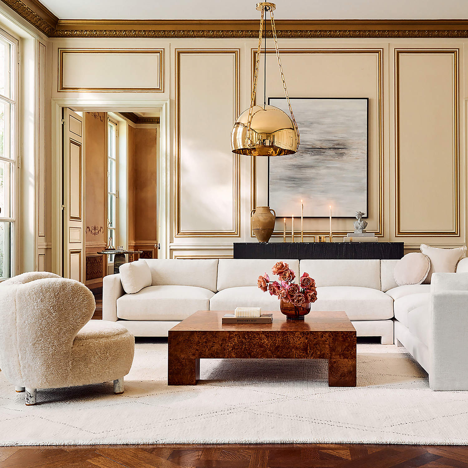 Nadine Shearling Chair by Andrea Sanguineti