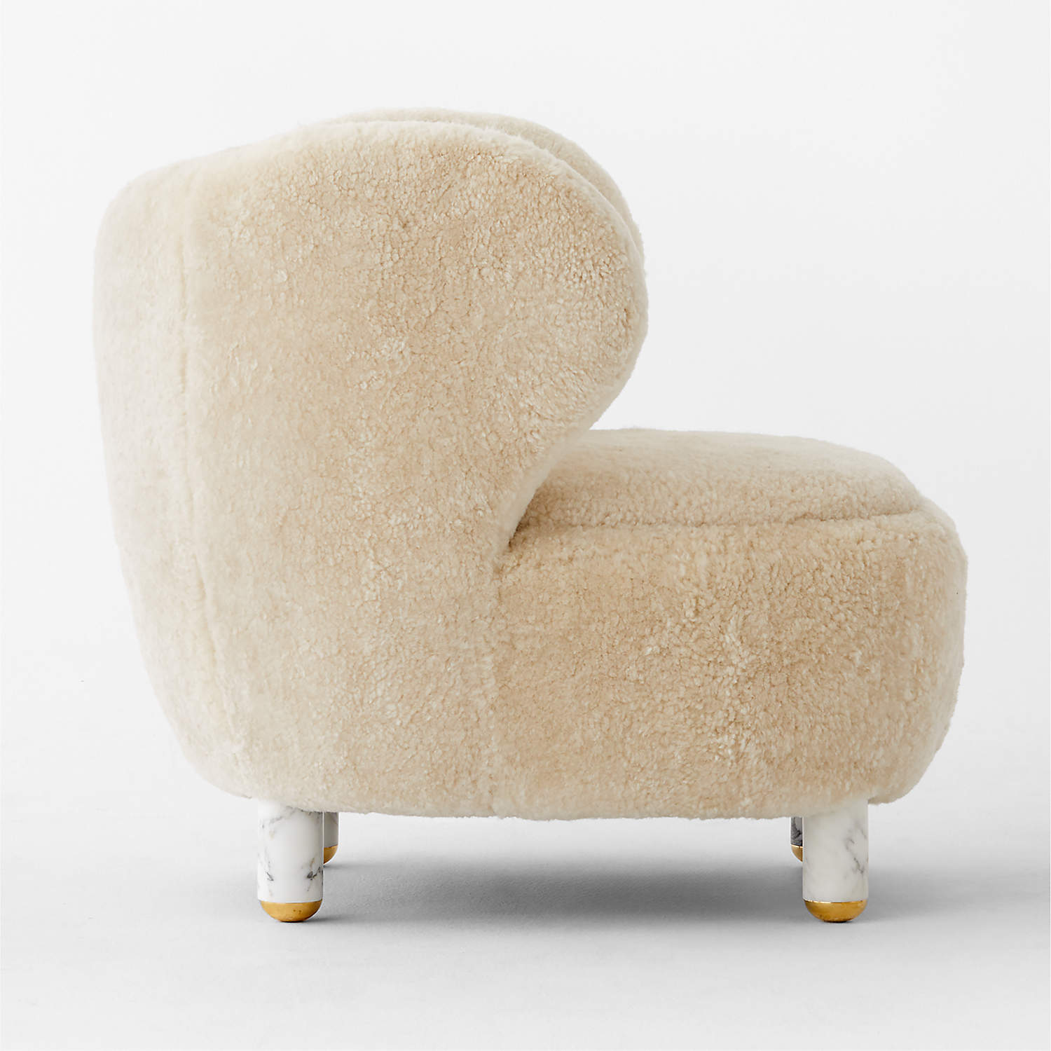 Nadine Shearling Chair by Andrea Sanguineti