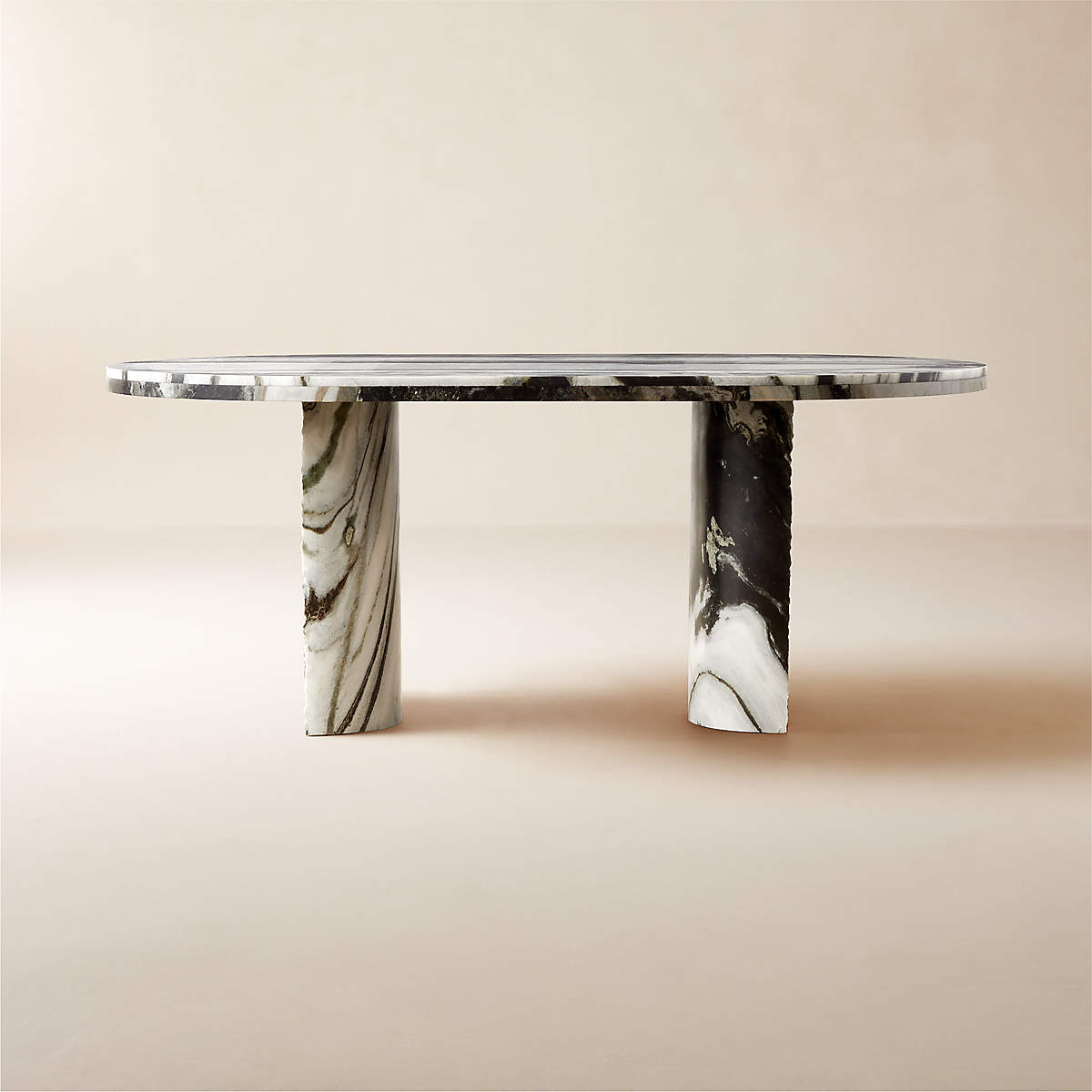 Julius Oval Marble Dining Table by Brett Beldock