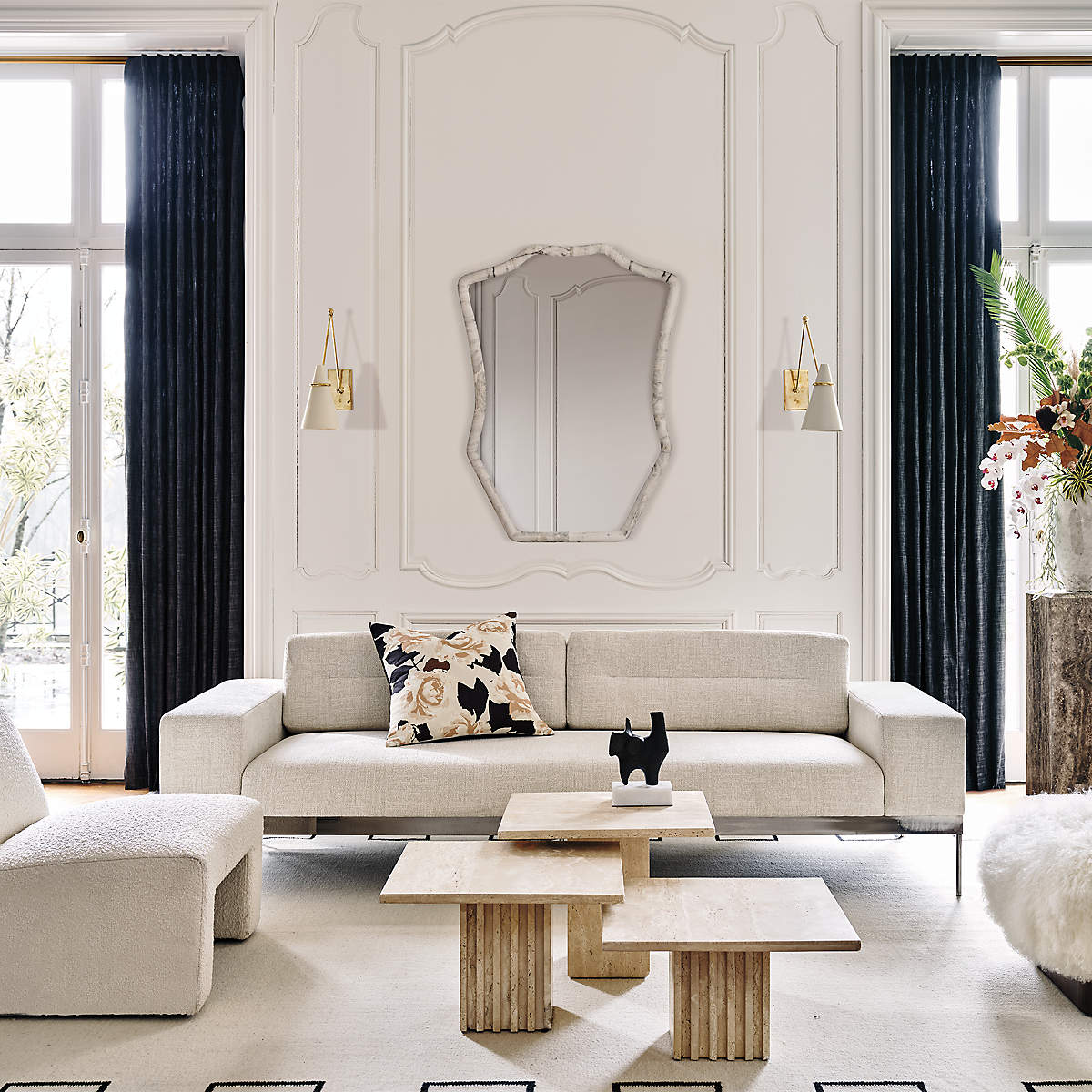 Onyx Framed Mirror by Brett Beldock