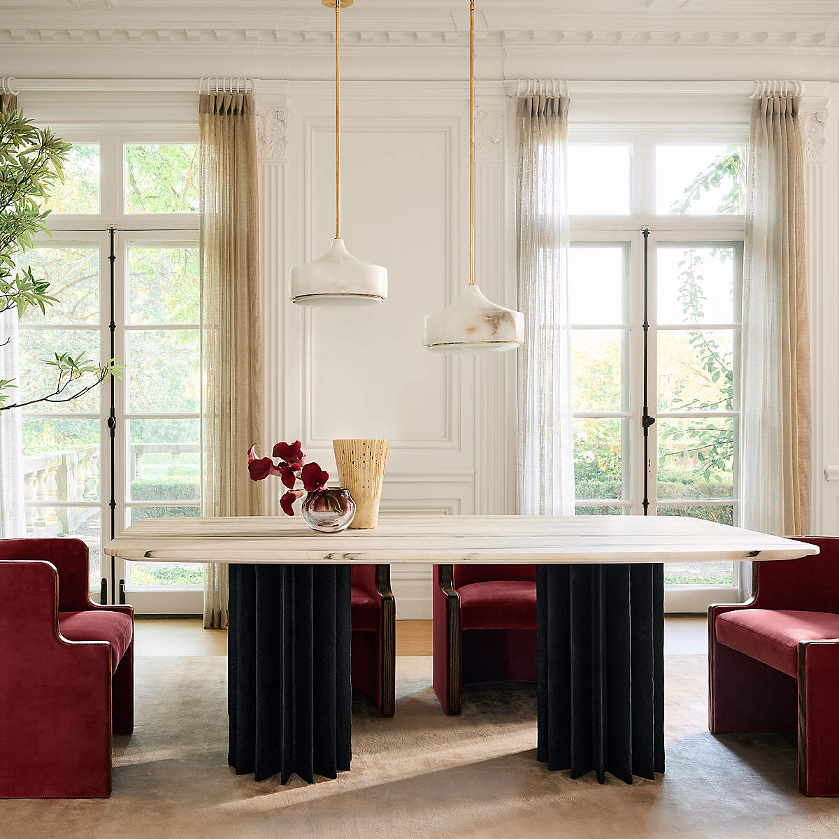 Piati Concrete Dining Table by Brett Beldock