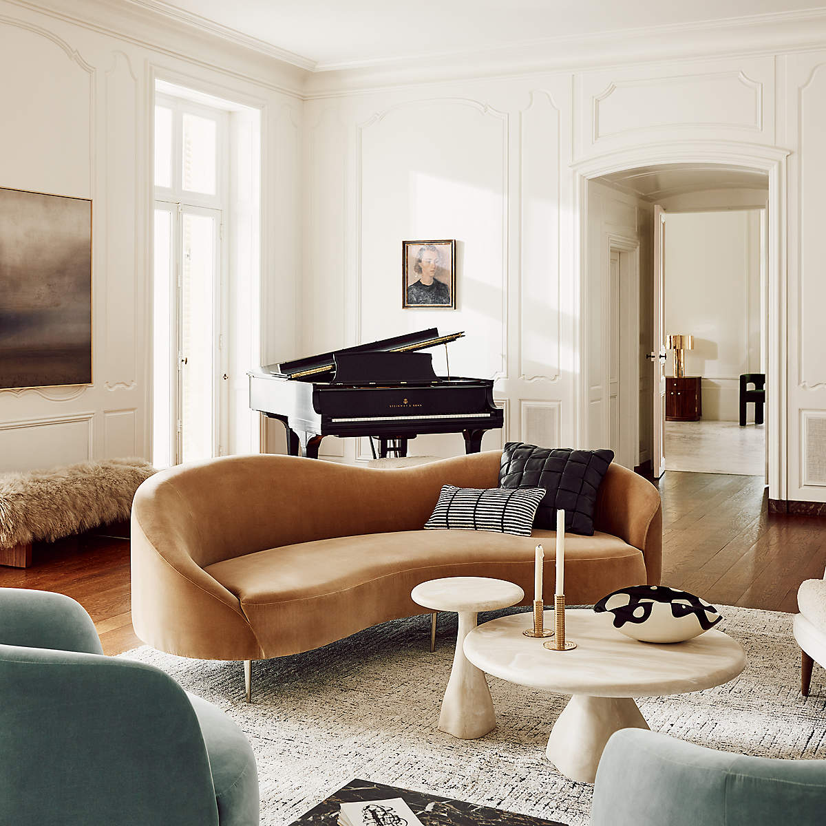 Espira Cream Coffee Table by Caleb Zipperer